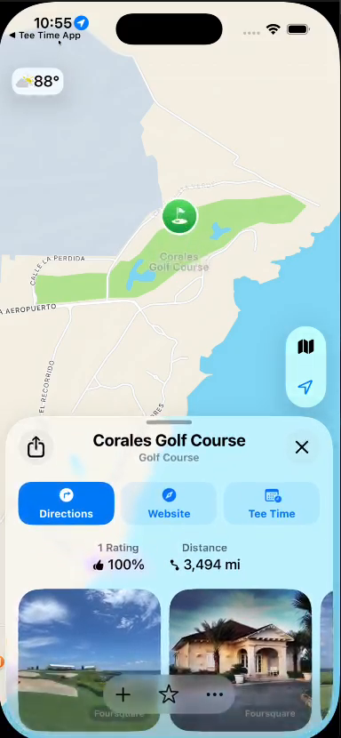 App Tee Time, Ubicación y contacto